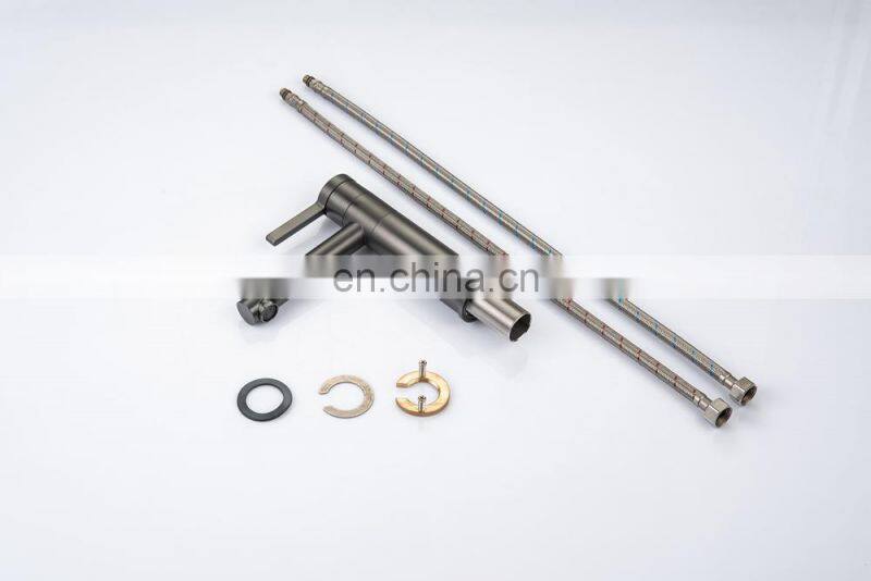 2021 New Design Simple New Design Matte Black Bathroom Sink Faucet Washbasin Basin Faucet Mixers Taps Exporter