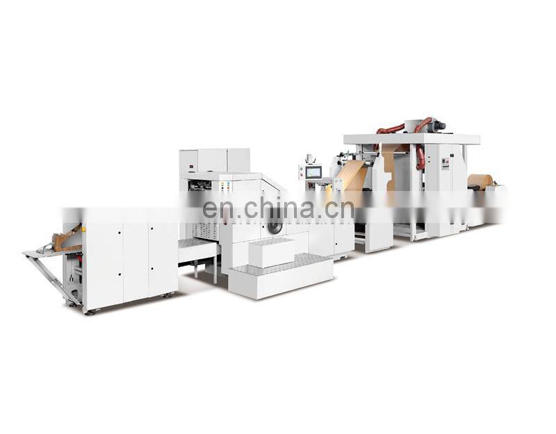 HD330 Roll Feed High speed Automatic Block square Bottom food paper bag Making forming Machine with printer