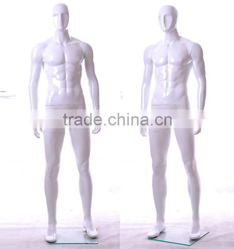 glossy white full body male mannequin