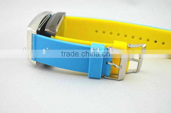 Hot sale gift led watches for ladies with silicone strap yellow / blue