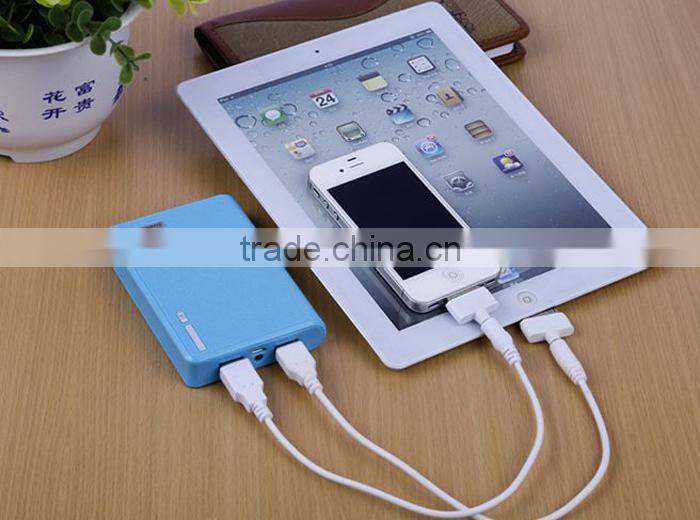 12000mAh mobile battery bank with cable for smart phone