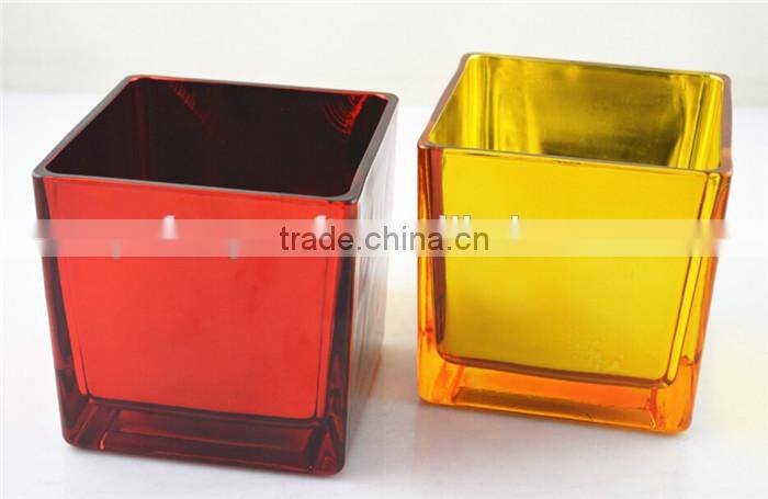 High-grade large cube vase candy container candle container