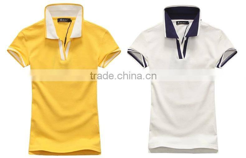 The new 2015 summer wear women's cotton and colorful candy color collar short sleeve polo shirt