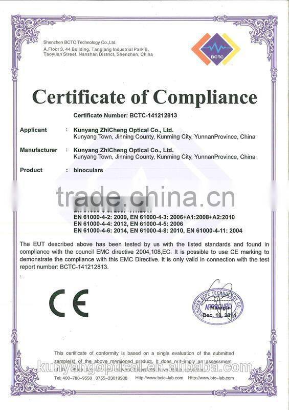 Good quality 8X36 super zoom binoculars with travel binoculars