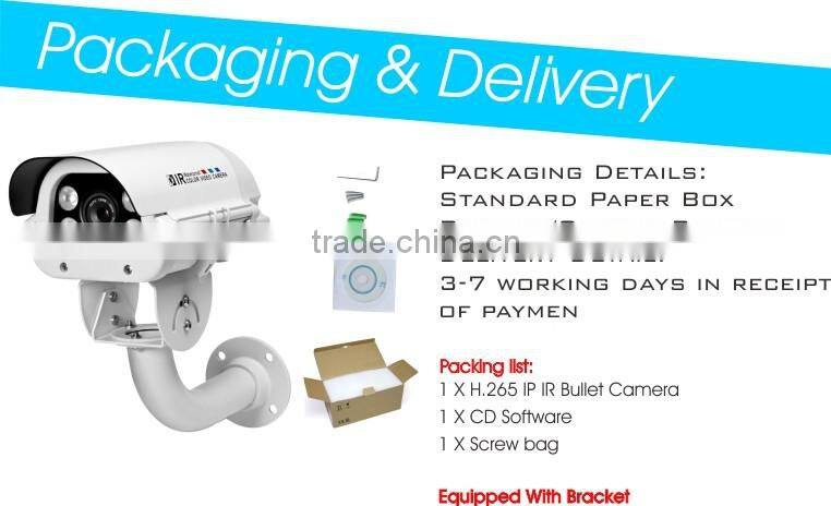 H.265 4.0MP HD IP WDR IR License Camera in white light