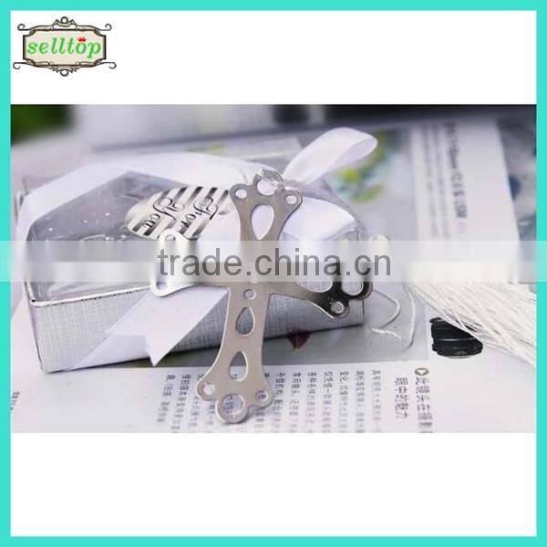 Hot sell butterfly engraved craft metal bookmarks