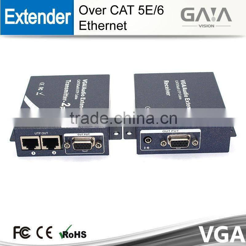 video VGA 1x1 UTP Extender With Audio Extension Over CAT5e/6 up to 300M