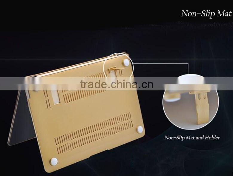 Slim Matte Laptop Cover Case with Fold Kickstand for Macbook Pro 13 inch