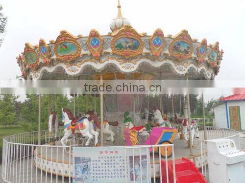 2016 popular luxury carousel funny kiddie carousel park rides