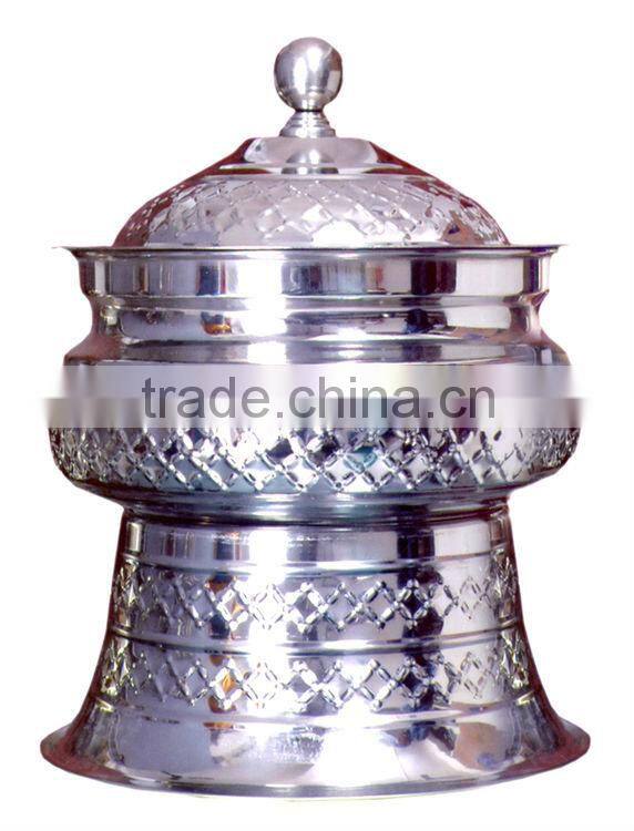 Steel Cheffing Dish, Wedding & Party utensils, food serving dish, hot keeping dish, Catering item, Hotel & Restaurant utensils