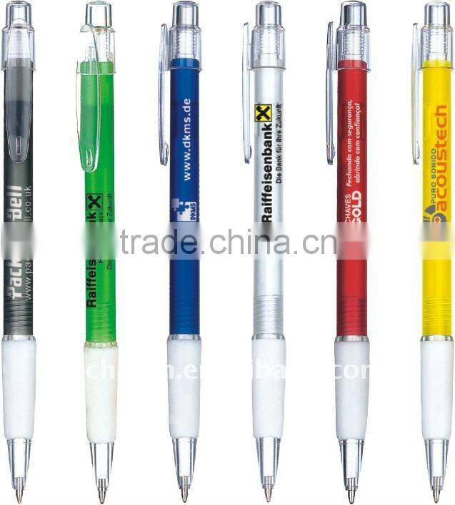 Valin promotional Retractable metal clip banner pen banner flag ball pen