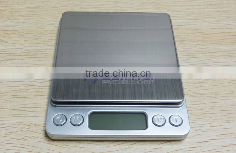 I2000 Model 500g/1000g/2000g Brushed Metal Plate I2000 Jewelry Scale