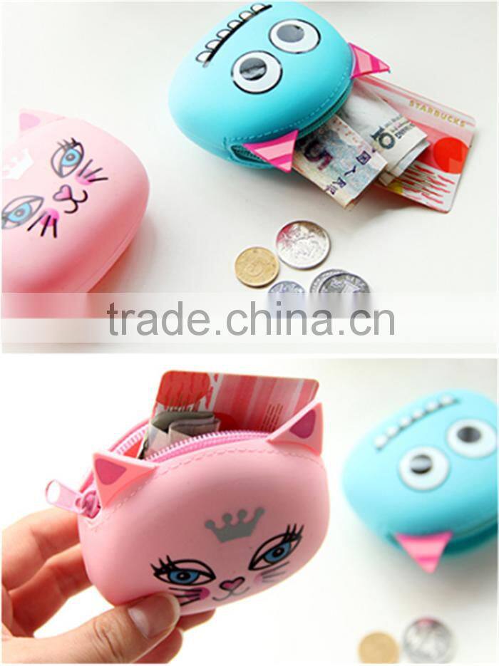 jelly coin pochi silicone purse with zipper