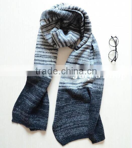 New Arrvial Winter Fashion Woman Long Striped Wool Knitted Scarf