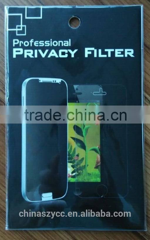 2015 new hot sell privacy screen protector for samsung s6 protective phone film for galaxy s6 free samples