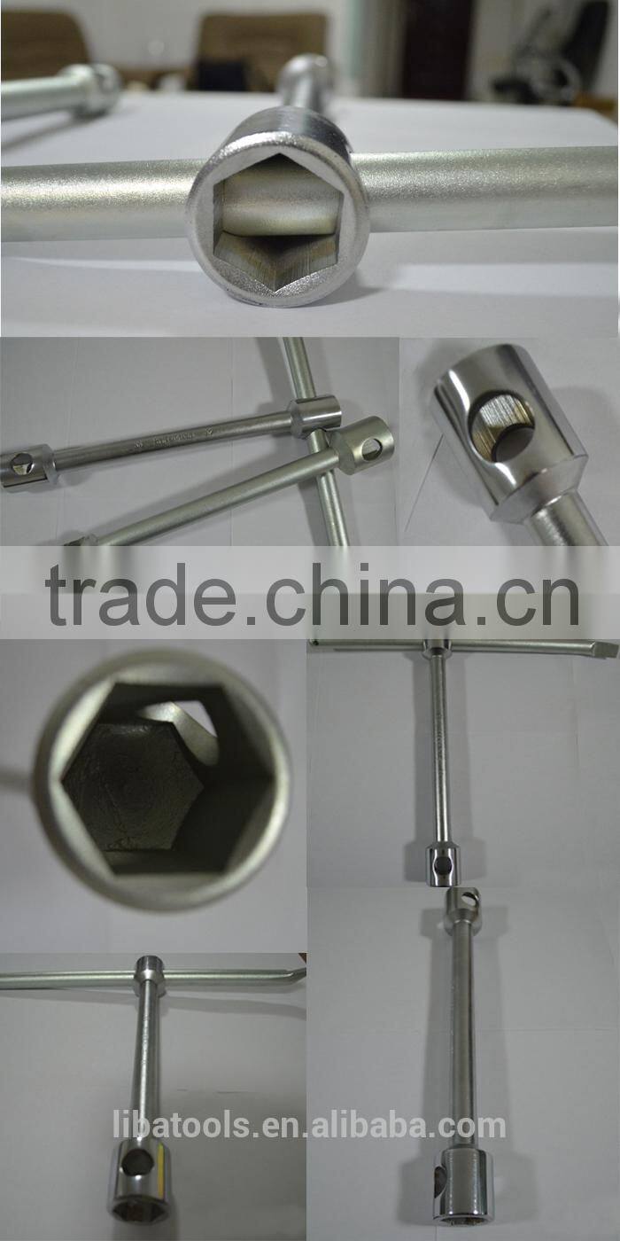 Promotional Metric Double Head Torque Wheel Wrench With Wrecking Bar