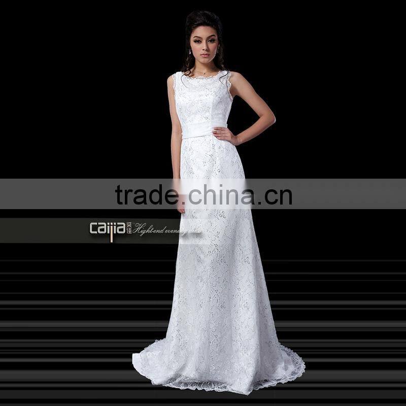 Blackless Classical Lace Grecian Style Wedding Dresses