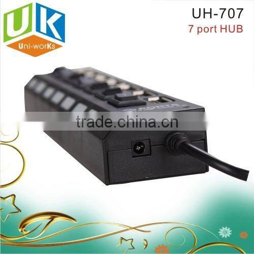 NEW 7 ports usb hub with 7 power switches