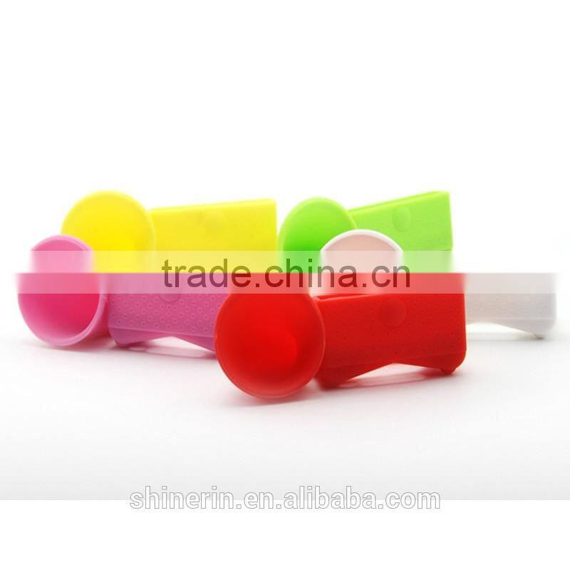 Hot Portable Soft Silicone Sound Amplifier Loud-speaker Horn Stand for iPhone 5