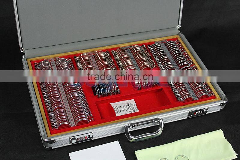 The Latest Top Quality Aluminium Case Metal 266 PCS 36.5 MM Trial Lens Set