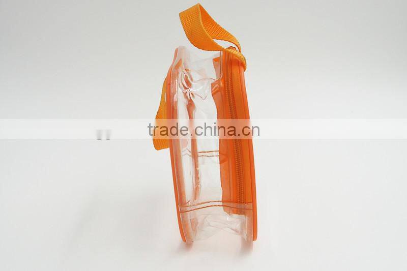 PVC sewing bag with pipe for nail polish , brush , personal care , beauty item , skin care