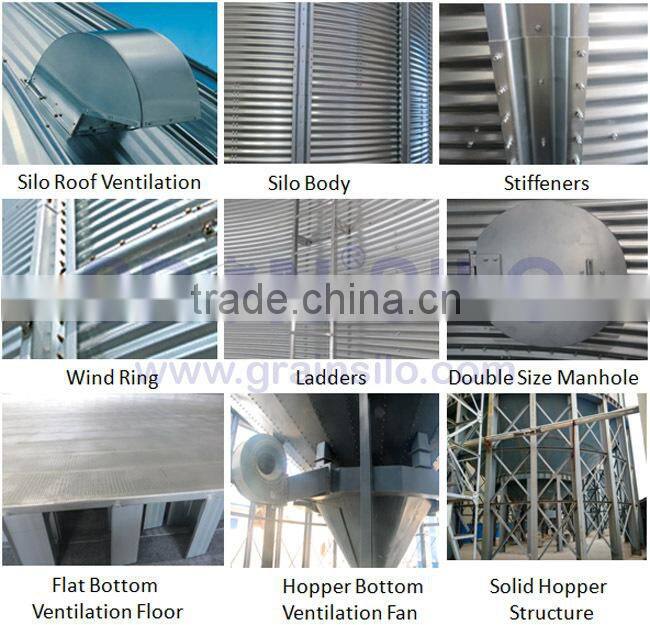 SRON ISO Certified Soybean Meal Storage Steel Silo with Screw Discharging Auger