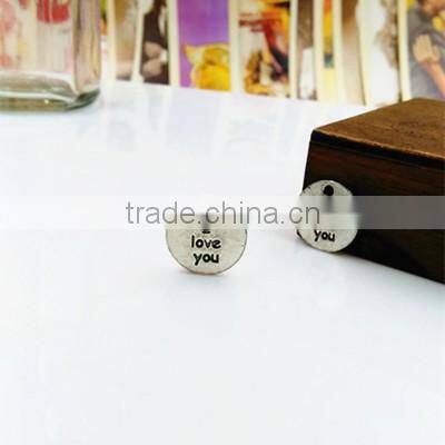 Silver I Love You Word Charms Personalized Letter Charm for Jewelry Making