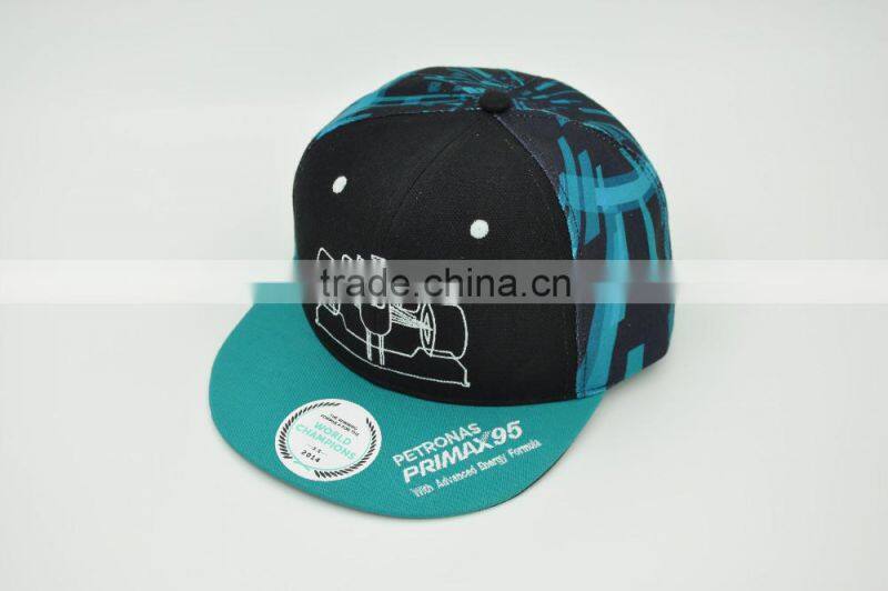 Cool Fashion 3D Embroidered Unisex Adjustable Premium Cotton Twill Fitted Hip-Hop Flat Brim Snapback Cap