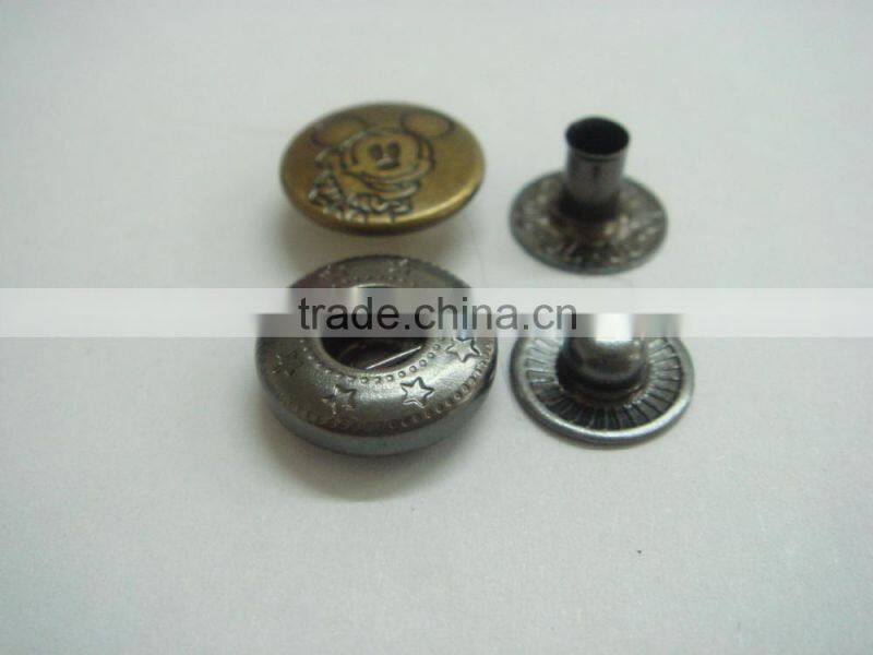 14mm mouse fancy logo waterproof snap button