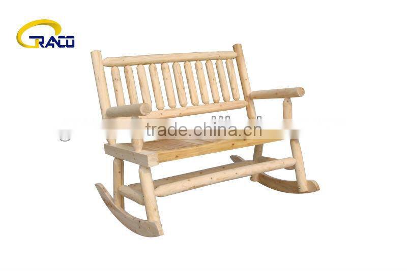 Granco GW003 outdoor furniture Wooden Log rocking chair