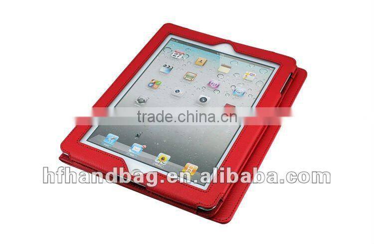 PU Bright red Flat computer&To get on the Internet package leather bag