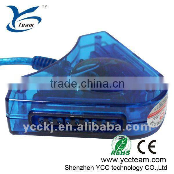 Blue USB Controller Adapter For PS2
