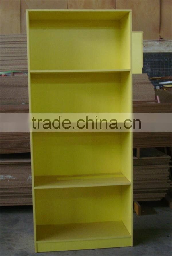 primary school furniture luxury wooden bookcase/colorful bookcase