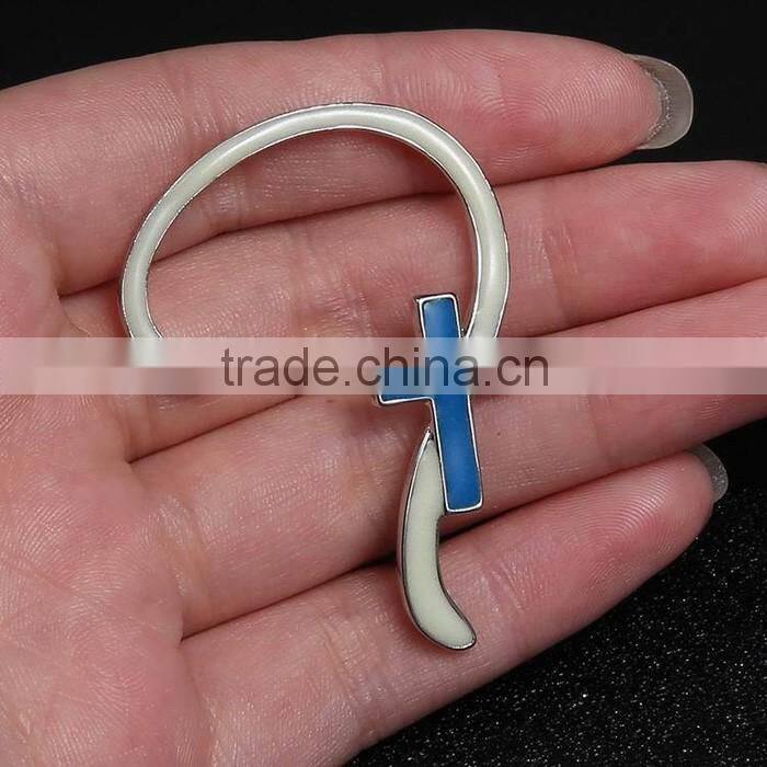 Hot sale light in the dark cross cuff earring American punk ear cuff