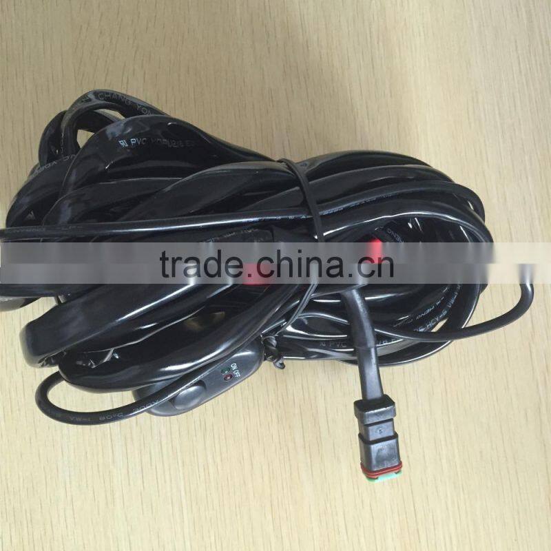 14VDC 40A LED Light Bar Wiring Harness Kit ON/OFF Switch Relay