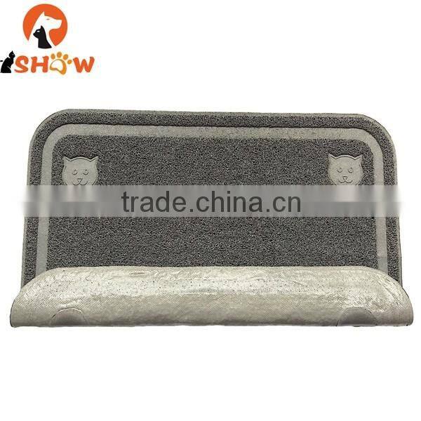 Cat embossed logo cat litter sand mat pvc extra thickness anti-tear extra size