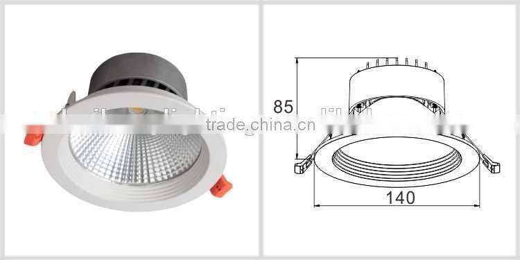 Shopping mall project 12w 14w led cob dowblight with 130mm cut out