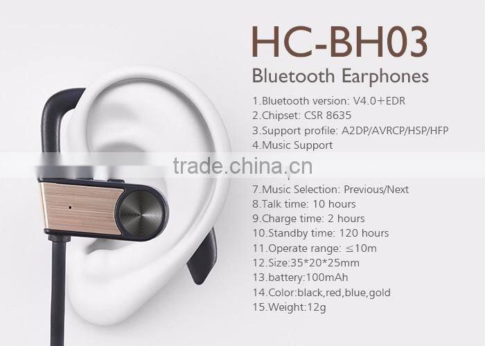 HC-BH03 mobile accessories In-ear earphone bluetooth wireless sport earphone
