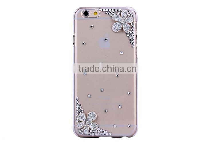 Luxury Crystal strass Stones Diamond hard pc case for iphone 6
