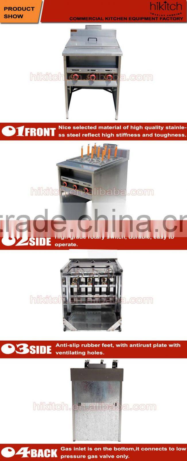 Stainless steel pasta cooker with 9 baskets gas pasta cooker in Guangzhou