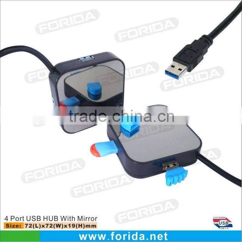 Hi-speed 5gb USB 3.0 4 Port HUB with Mirror