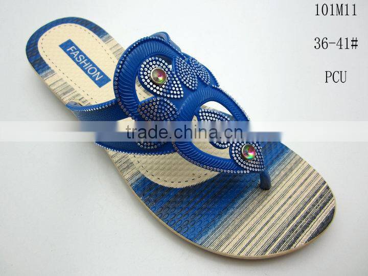 Best selling PCU Women Flipflops with Various Colors