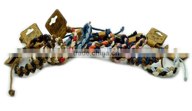 2016 New Arrival Wholesale handmade multi-colour cotton cord braided friendship bracelet