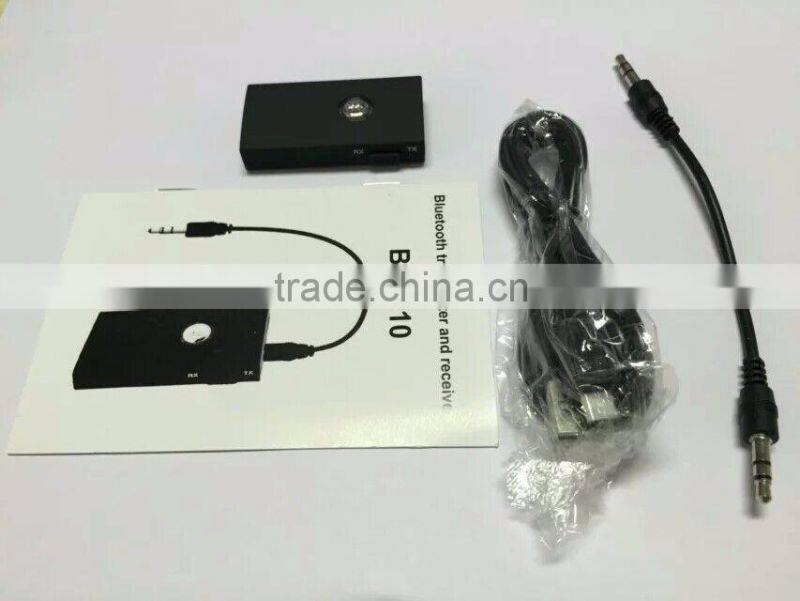 Bluetooth Receiver, Wireless Transmitter, Hands-Free Car Kit with 3.5mm Audio Output, Stereo Music Transmission BTI-010