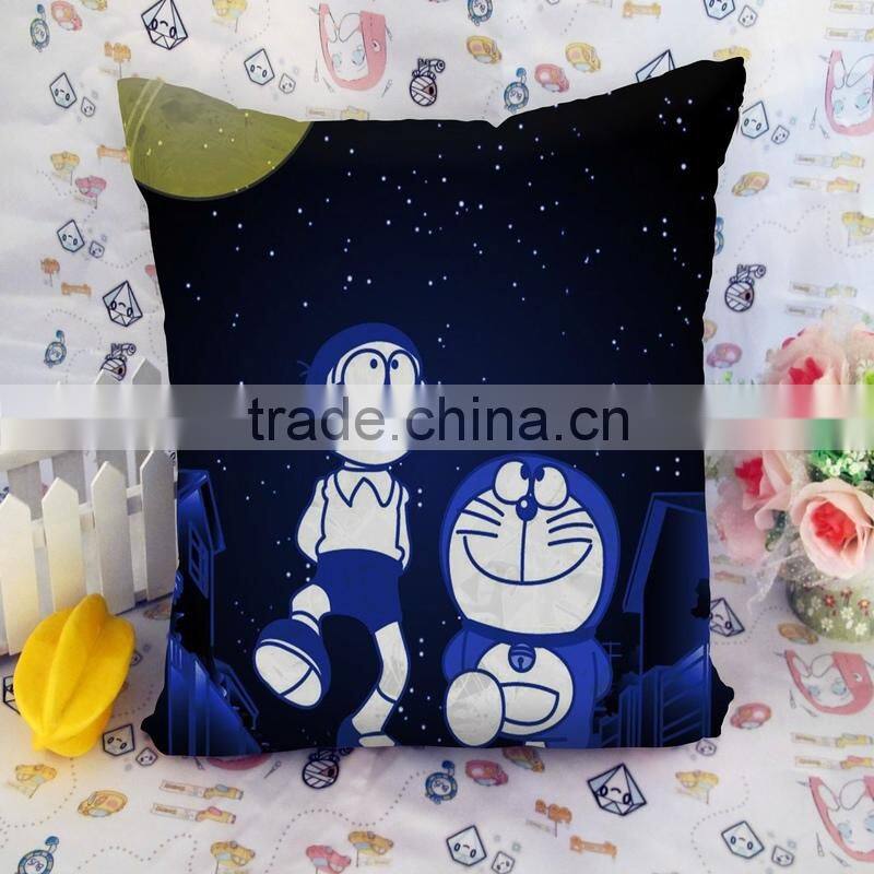 Custom Doraemon throw pillow printing , customize printed Doraemon throw pillow