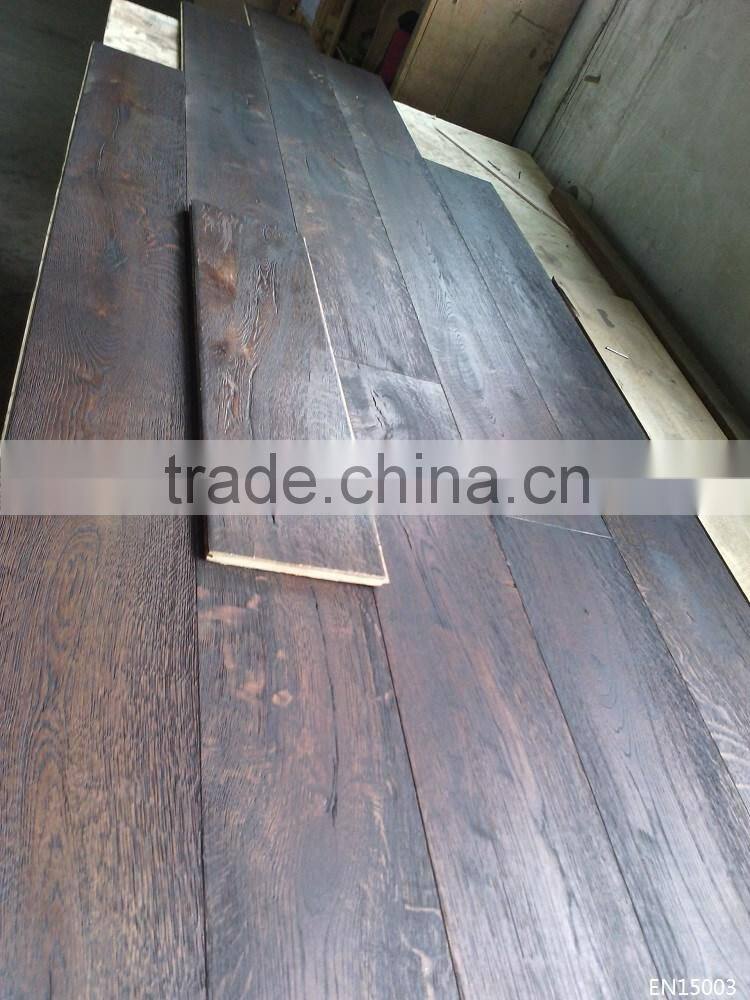 3-Layer Antique Engineered Oak Wood Flooring with Vintage Design