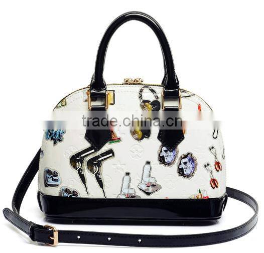 Wear-resisting PU Leather Youth Fashion Shell Shape Handbag