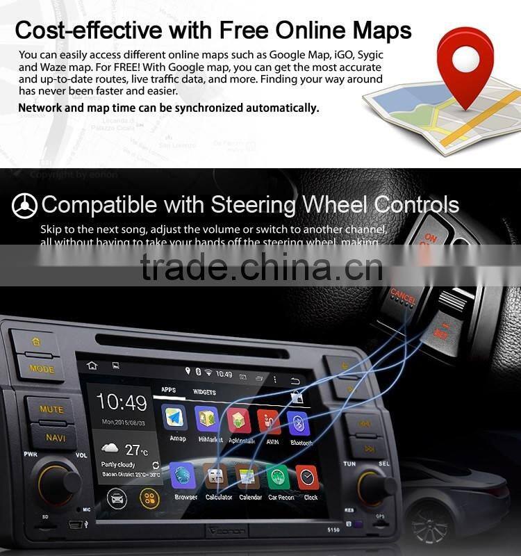EONON GA5150F for BMW E46 Android 4.4.4 Quad-Core 7 inch Multimedia Car DVD GPS with Mutual Control Easy Connection
