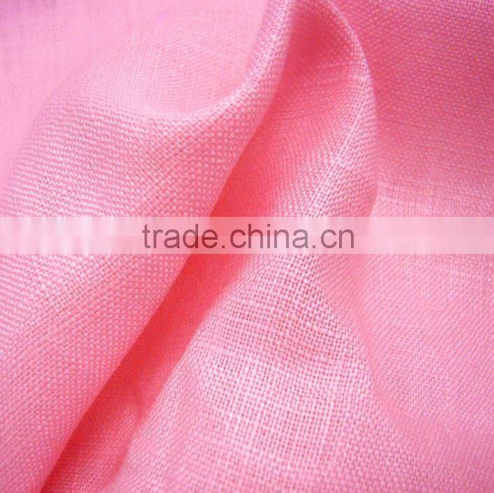 China supply 100% linen fabric 14*14/50*54 dyed linen fabric