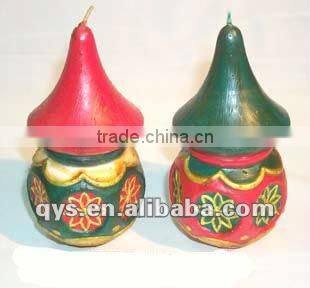 multicolour calabash decorative candle